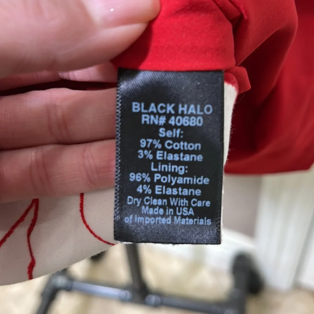 Black Halo Rohan Floral Sheath Dress Size 4 - Picture 9 of 11